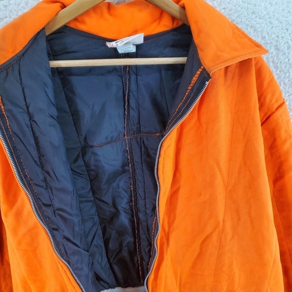 Vtg Coveralls Men XL Orange Hollofil 808 Hunting Workwear 1-Pc USA Made 80s 90s - Picture 15 of 16